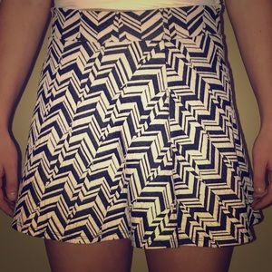 Black and White Patterned Skirt